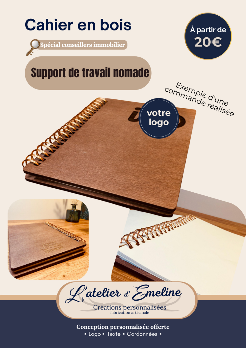 IMMO-Cahier en bois