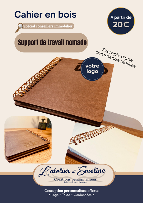 IMMO-Cahier en bois