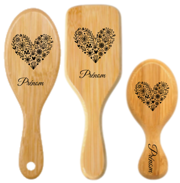 Brosse "COEUR FLEURI"