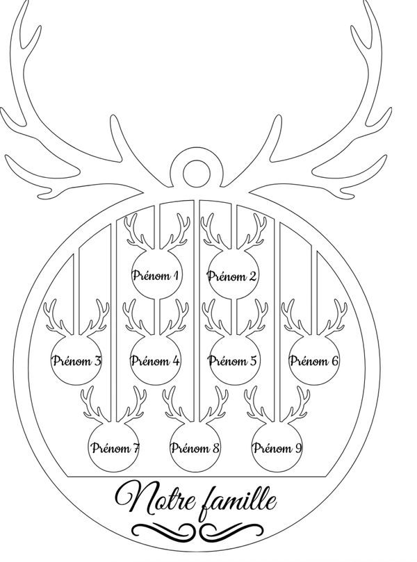 Cerf de Noël - la famille à 9 !