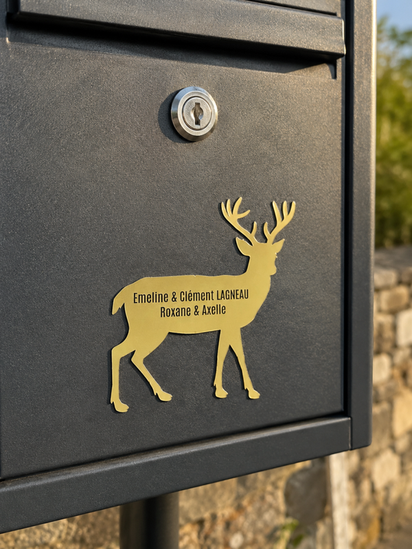 Plaque boîte aux lettres "Cerf"