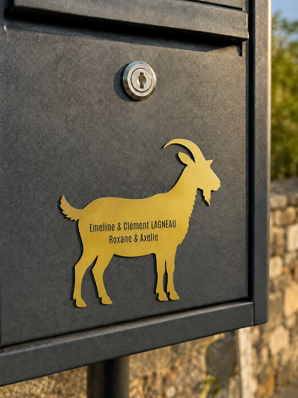 Plaque boîte aux lettres "Chèvre"