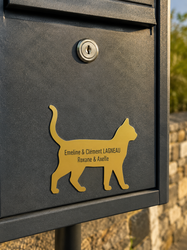 Plaque boîte aux lettres "Chat"