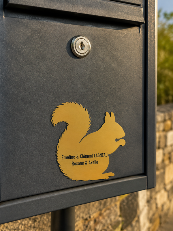 Plaque boîte aux lettres "Ecureuil"