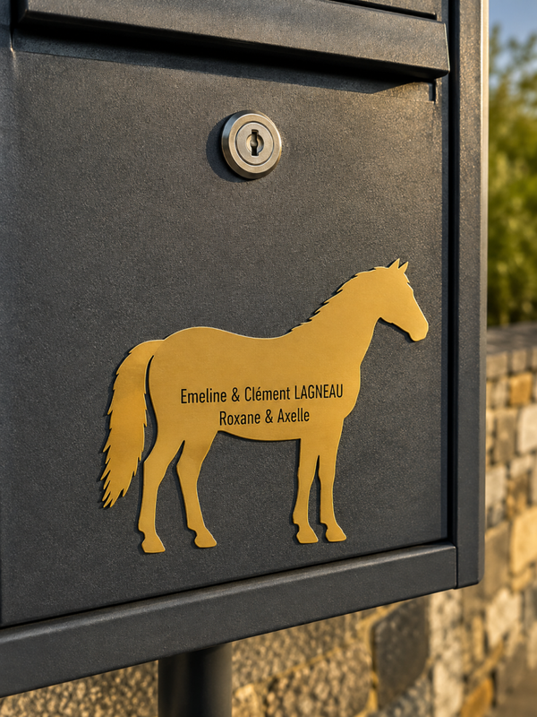 Plaque boîte aux lettres "Cheval"