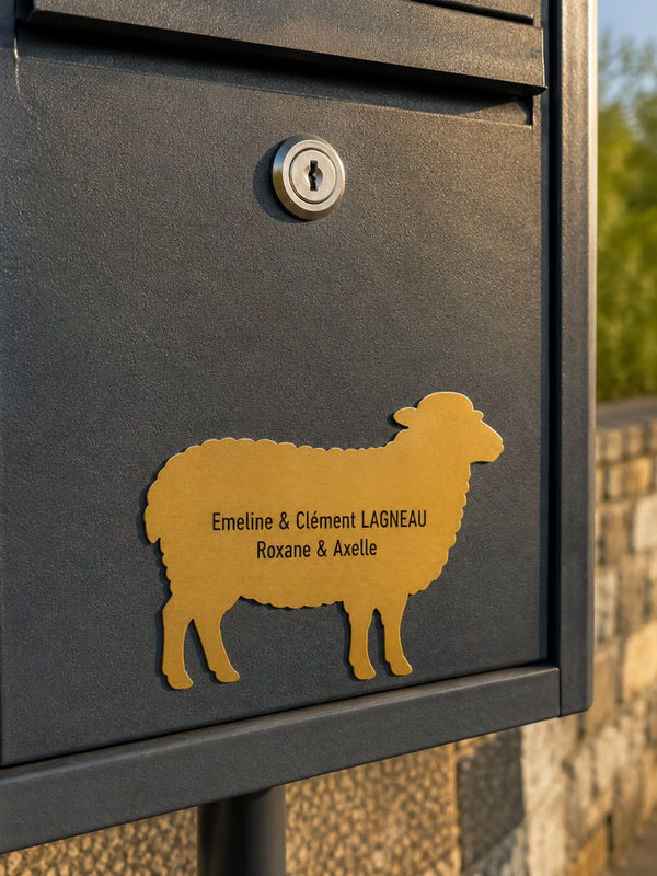 Plaque boîte aux lettres " Mouton"