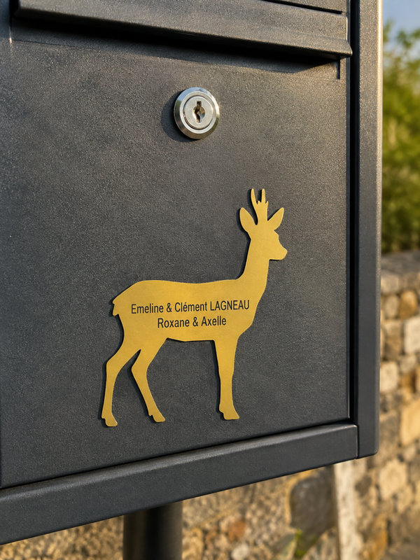 Plaque boîte aux lettres "Chevreuil"