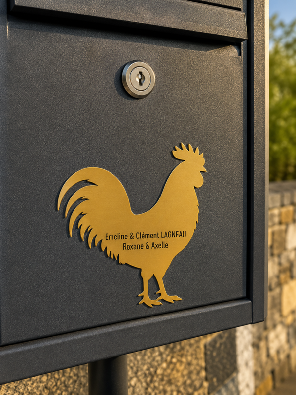 Plaque boîte aux lettres "Coq"