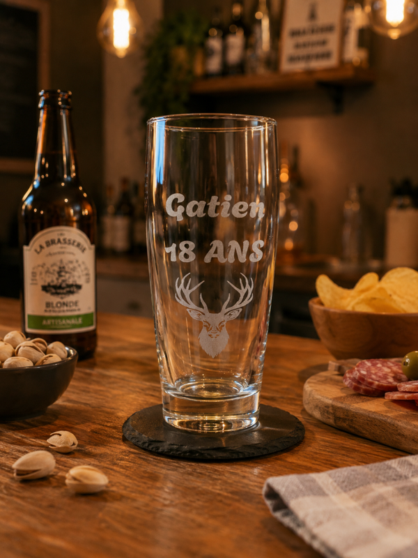 Verre à bière - texte à personnaliser