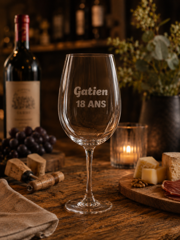 Verre à vin - texte à personnaliser