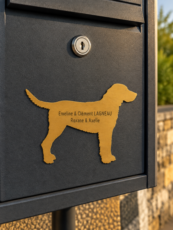 Plaque boîte aux lettres "Chien type Munsterlander"