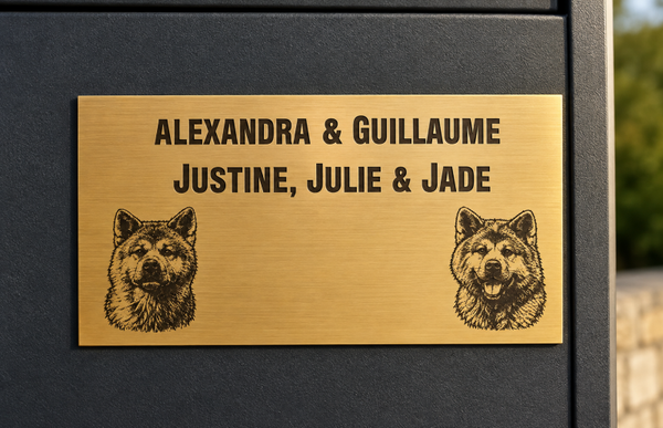 Plaque boîte aux lettres avec vos photos