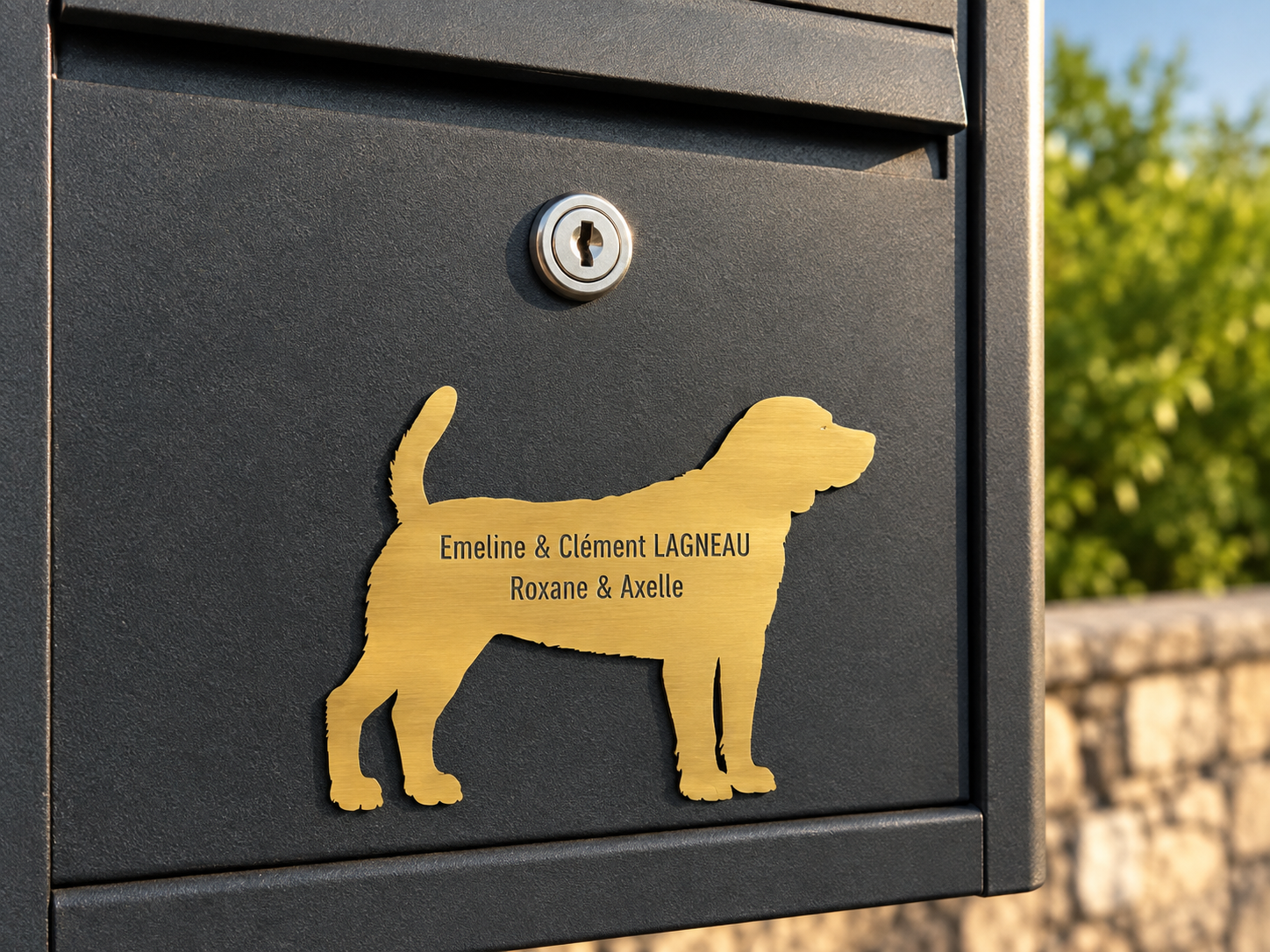 Plaque boîte aux lettres "Chien type Beagle "