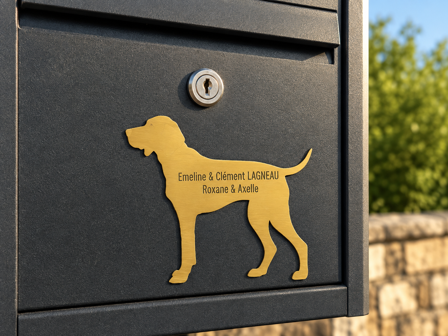 Plaque boîte aux lettres "Chien type Braque Allemand"