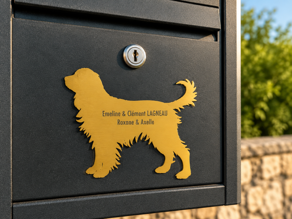 Plaque boîte aux lettres "Chien type Cavalier King Charlesr"