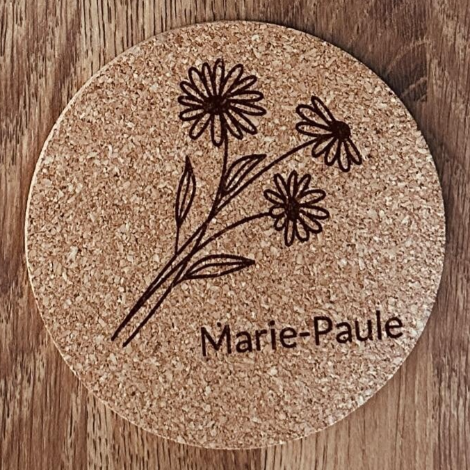 Dessous de verre "Bouquet" à personnaliser