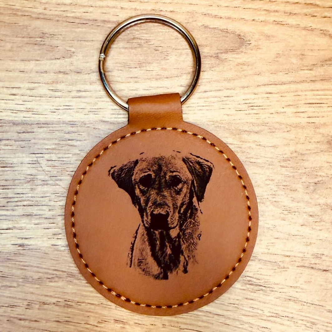 Porte clé simili cuir - Votre photo