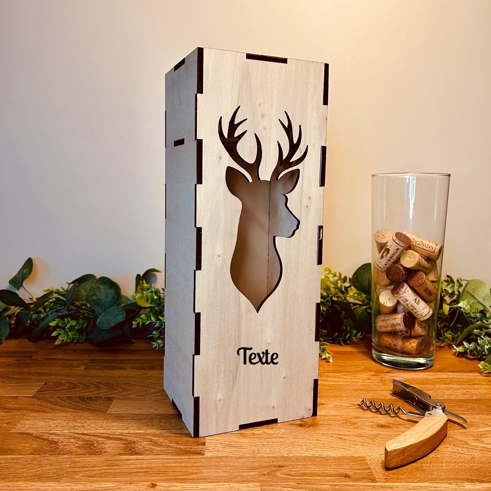 Coffret de vin personnalisé Cerf