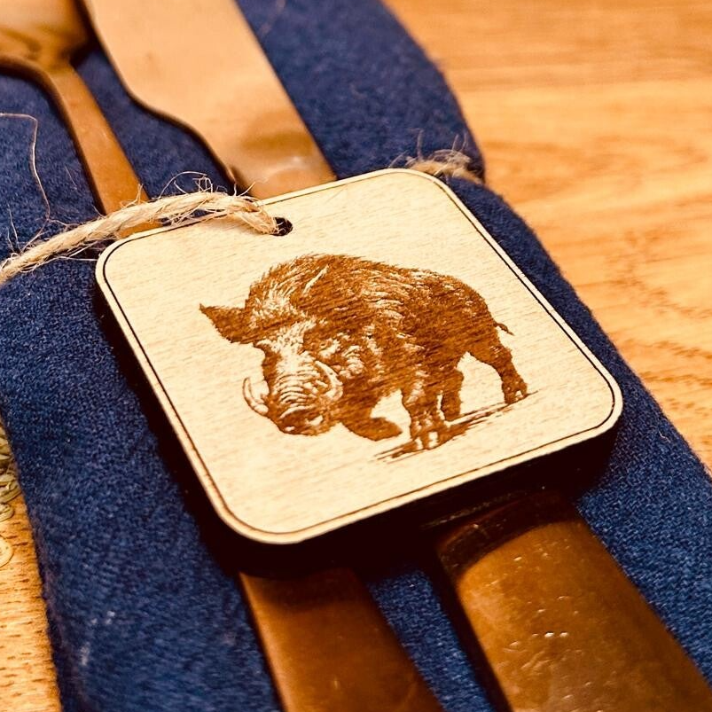 La décoration de table  " Sanglier "