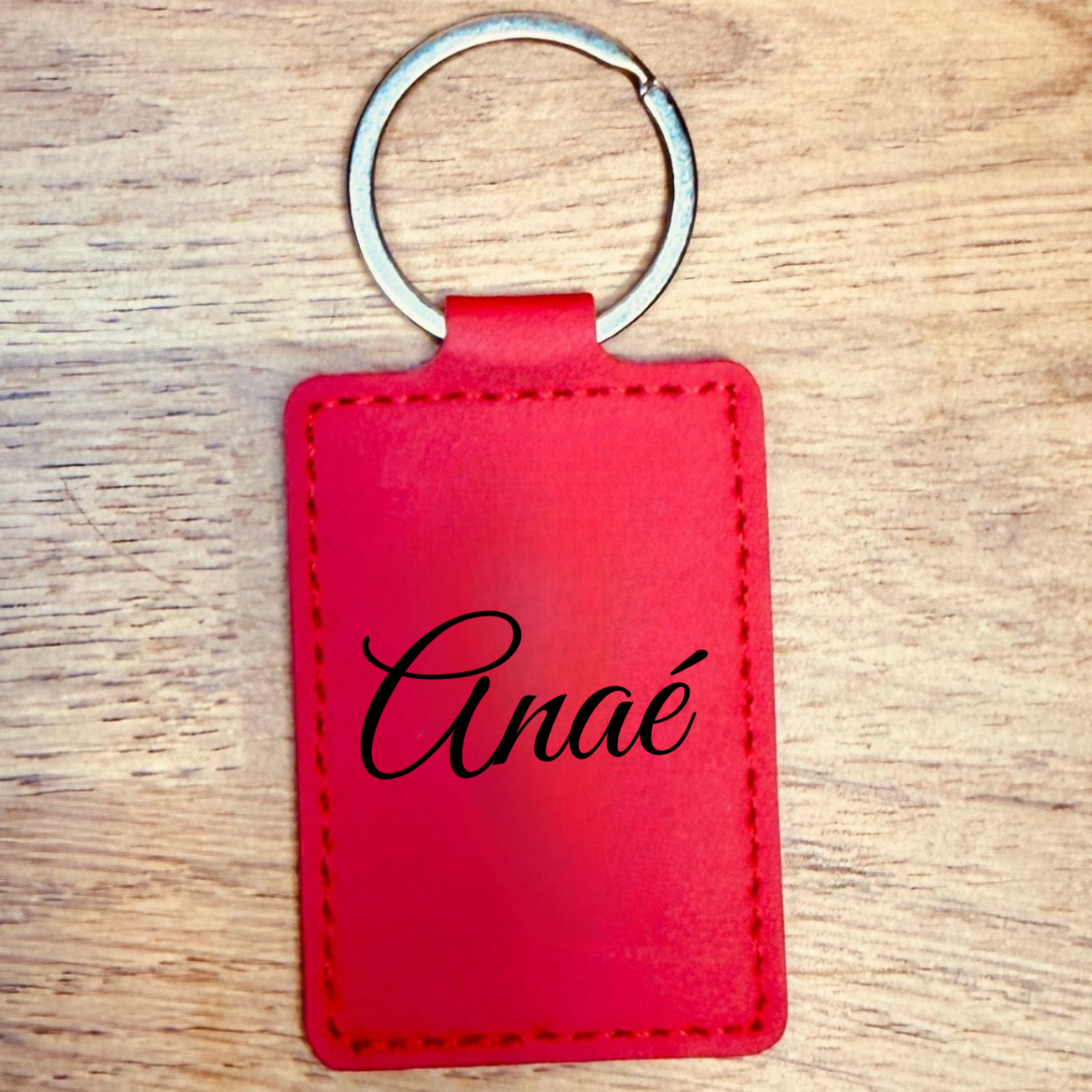 Porte clé simili cuir - Prénom