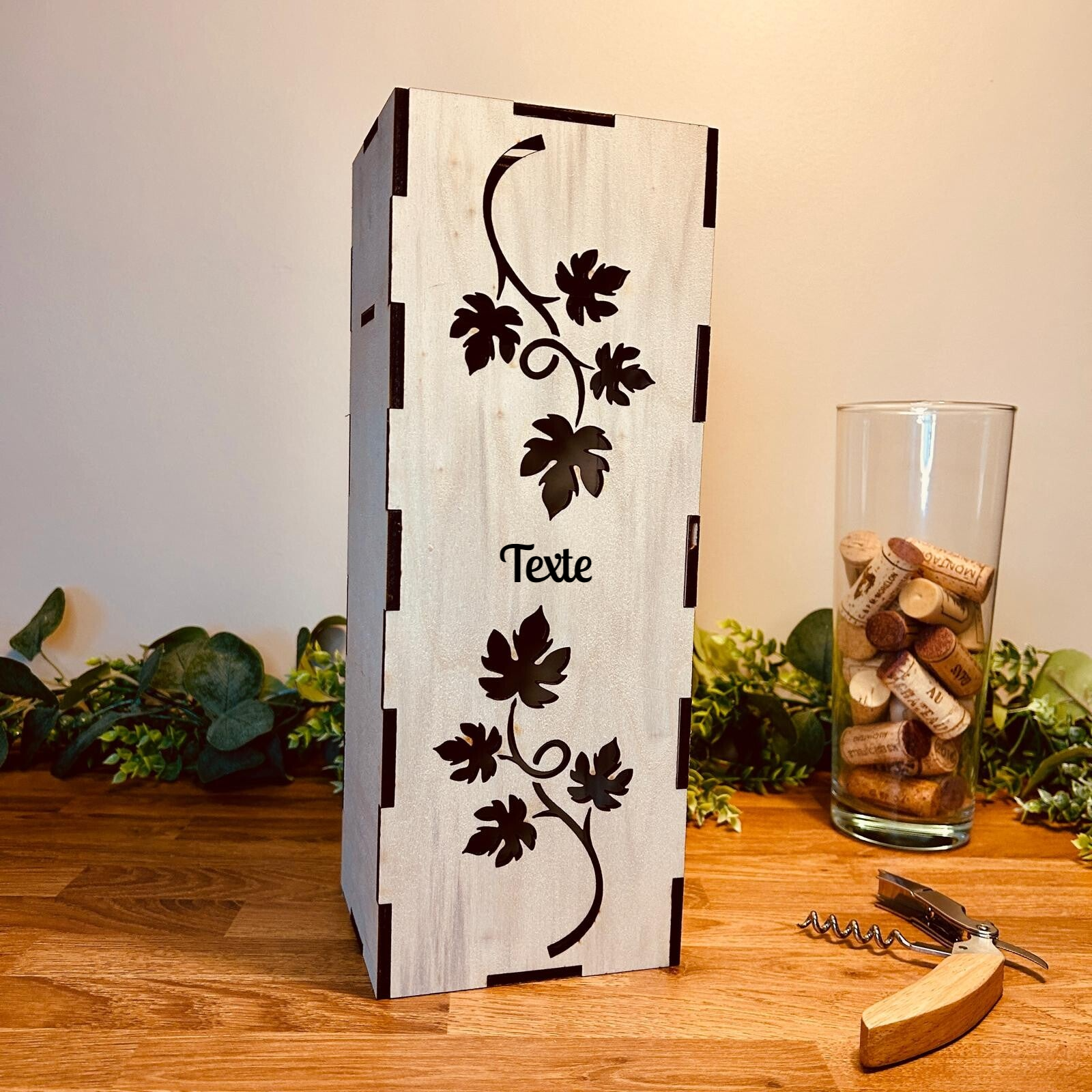 Coffret de vin personnalisé "Vignes"