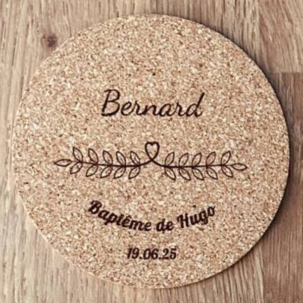 Dessous de verre "Cœur" à personnaliser