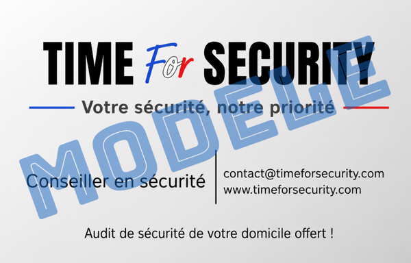 CARTES DE VISITE TIME FOR SECURITY
