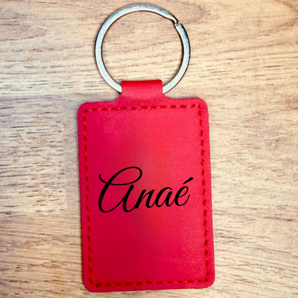 Porte clé simili cuir - Prénom