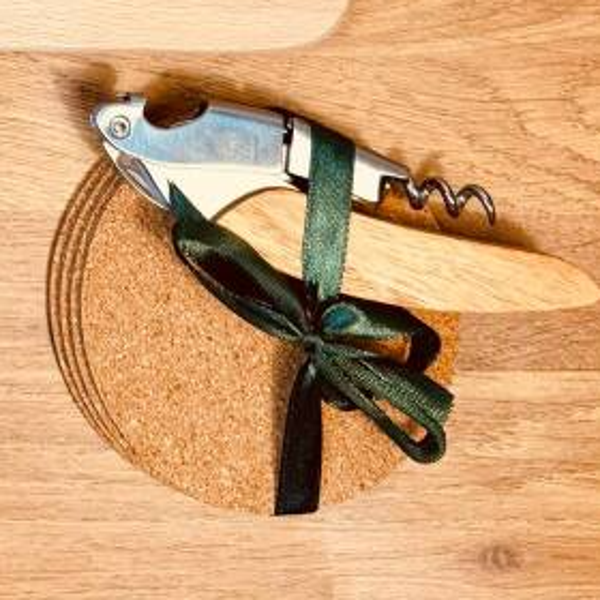 Pack 4 dessous de verres et 1 tire bouchon