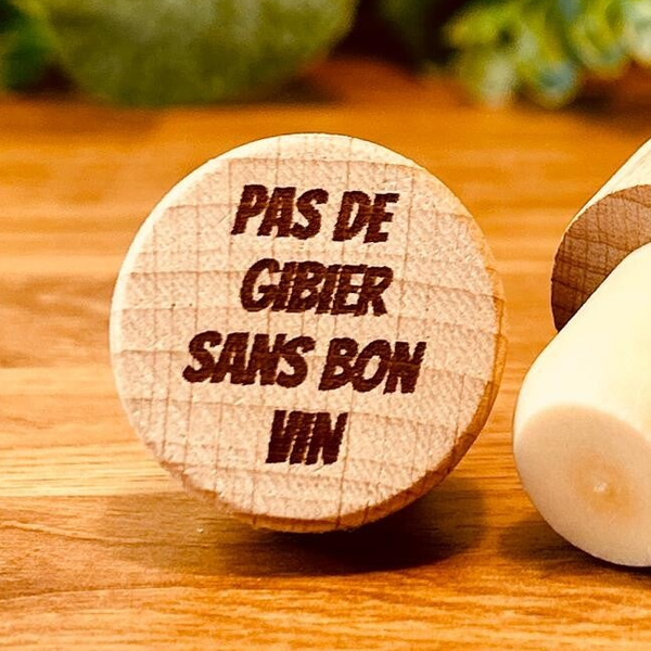 Bouchon "Pas de gibier sans bon vin"