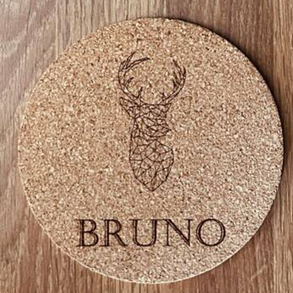 Dessous de verre "Portrait de Cerf" à personnaliser