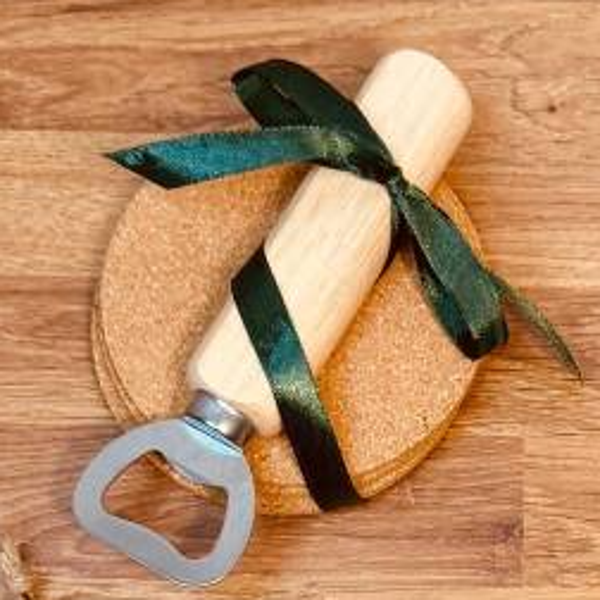 Pack 4 dessous de verres et 1 décapsuleur