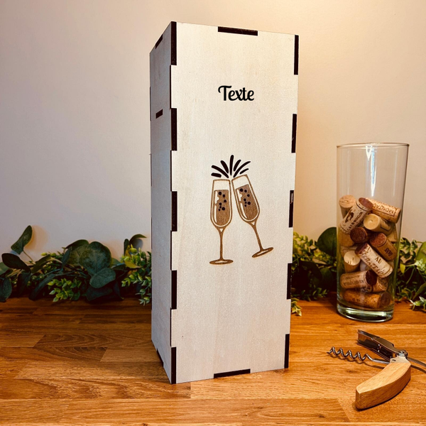 Coffret de vin personnalisé festif