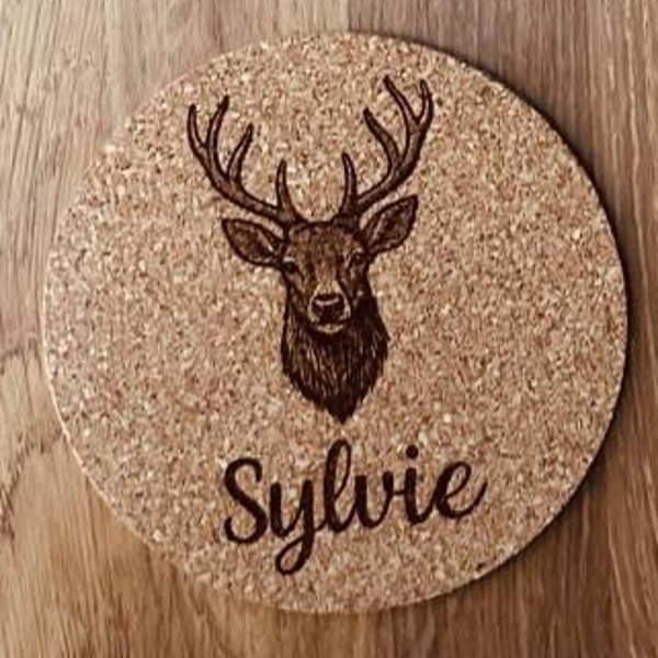 Dessous de verre "Cerf" à personnaliser