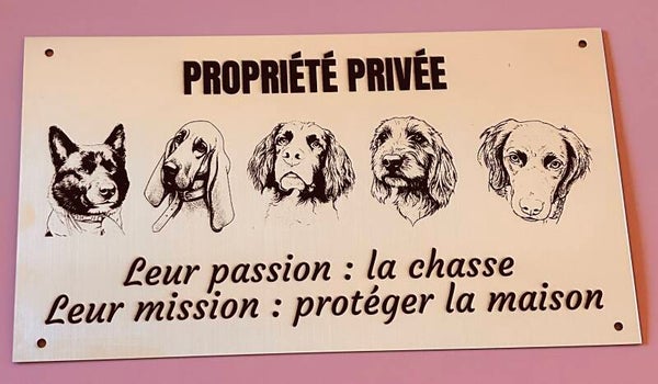Plaque signalétique "Propriété privée"