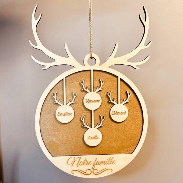 Cerf de Noël - la famille à 4 !