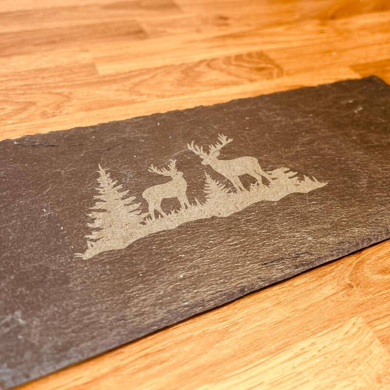 Planche ardoise de Noël - Cerf