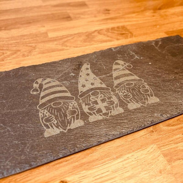 Planche ardoise de Noël - Gnome