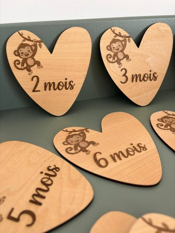 Carte étape - 12 mois Coeur