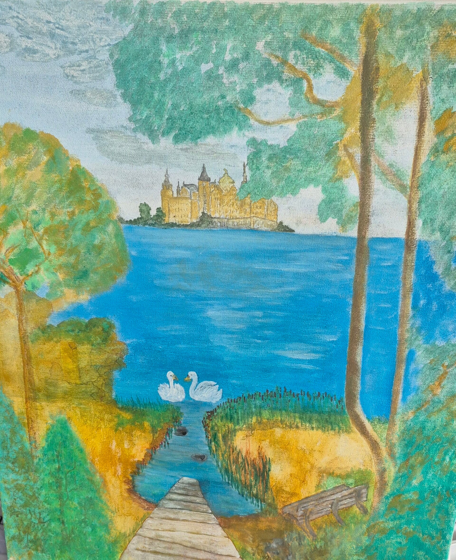 Schloss mit Schwäne