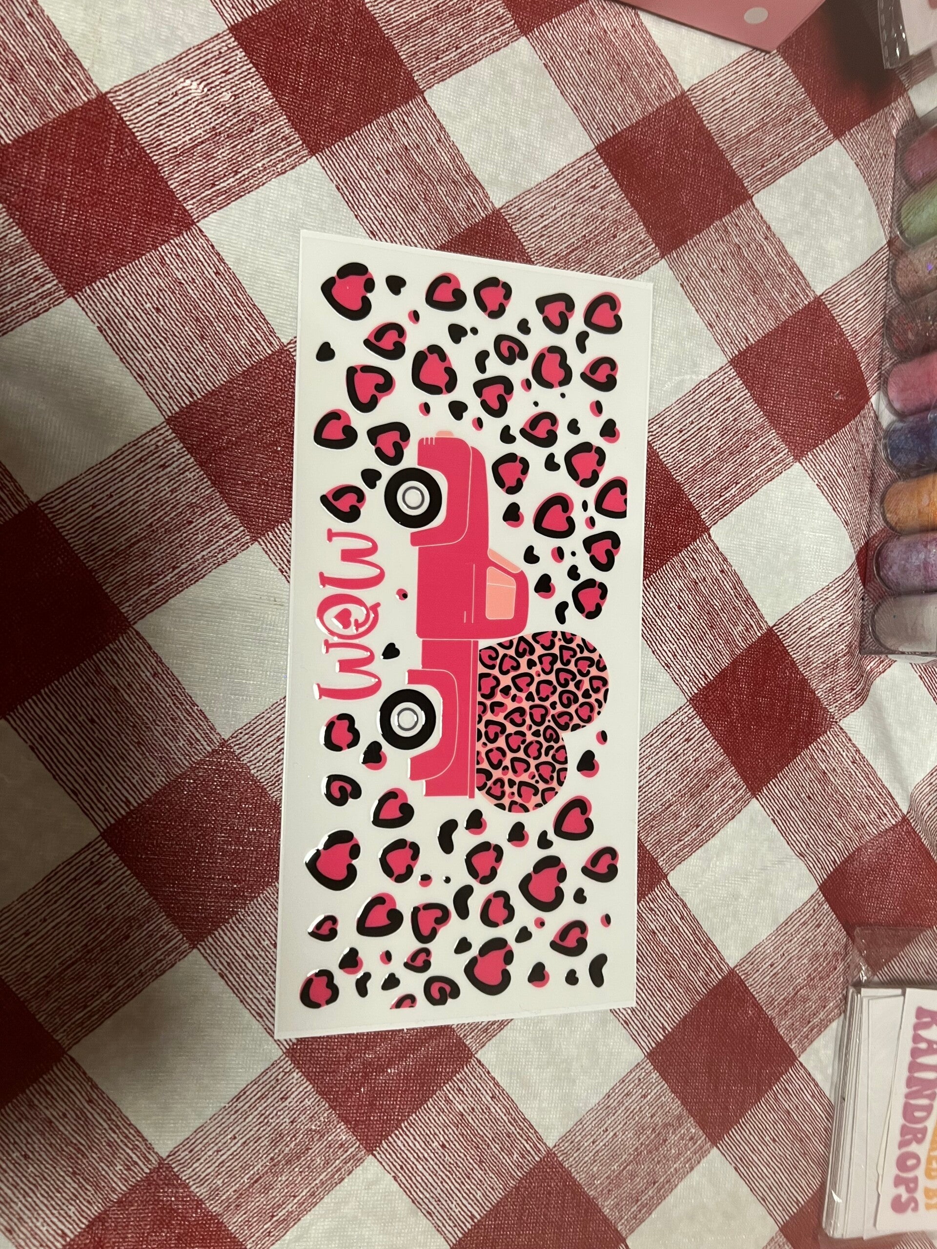 Pink Truck & Hearts Mom