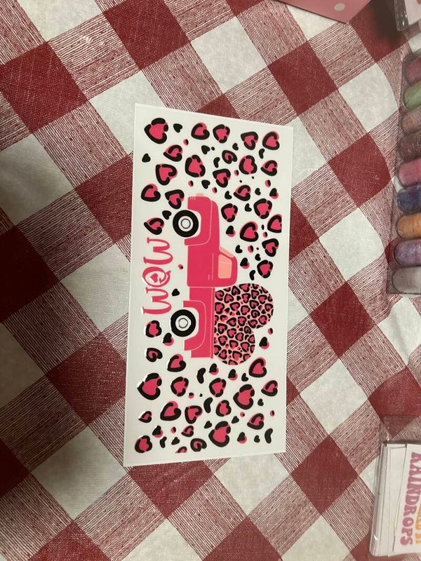 Pink Truck & Hearts Mom