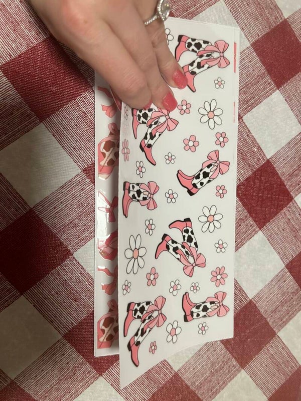 Daisies and Boots Decal