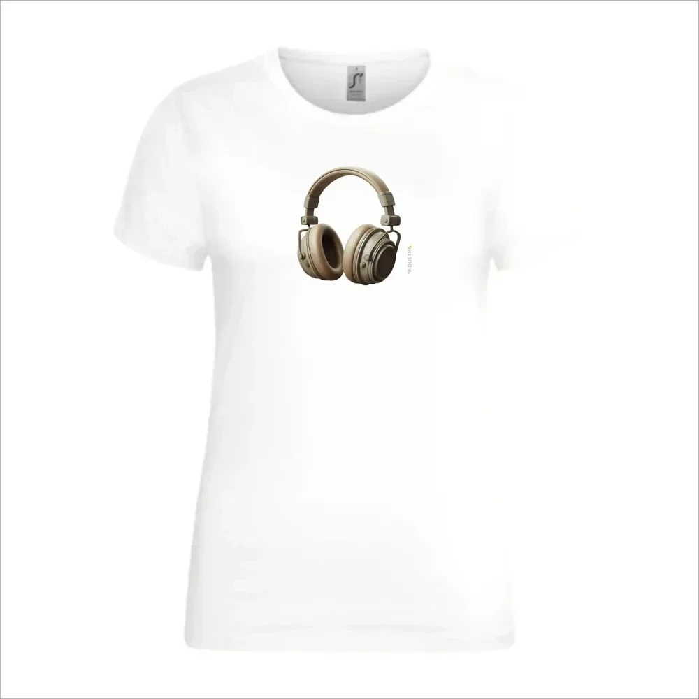 T-Shirt Premium Dames (KM) - RE004 - Headphone