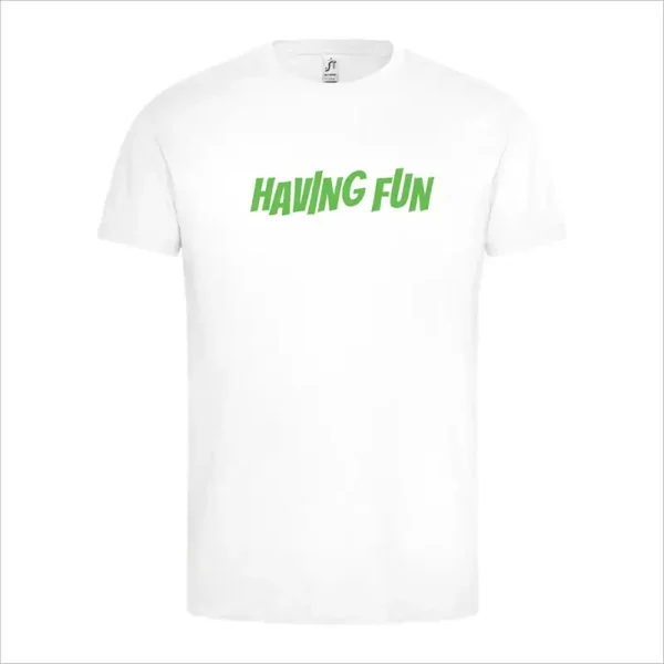 T-Shirt Comfort Heren (KM) - MD005 - Having fun