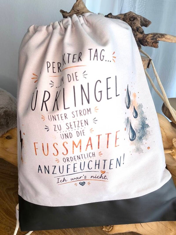 Baumwollbeutel mit PU-Borte