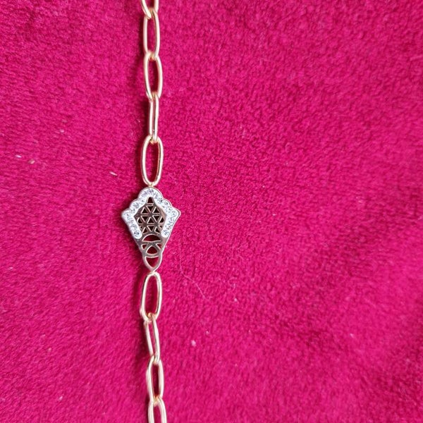 Bracelet motif oriental trèfles luxe