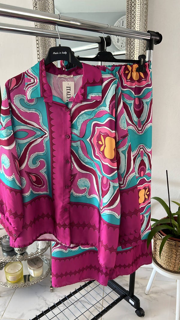 Ensemble Rosa motifs colorés