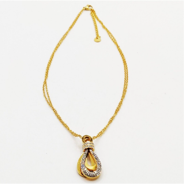 Collier Double Boucles Cristaux