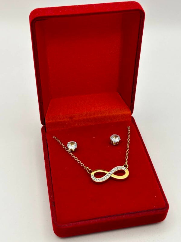 Coffret Collier et Boucles d'oreilles Infinity